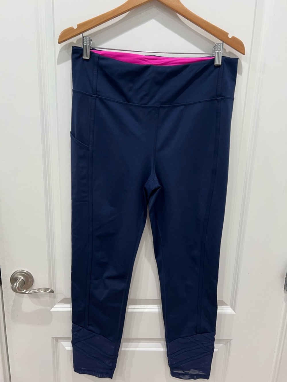 Lilly Pulitzer Navy Leggings with Hot Pink Waistband